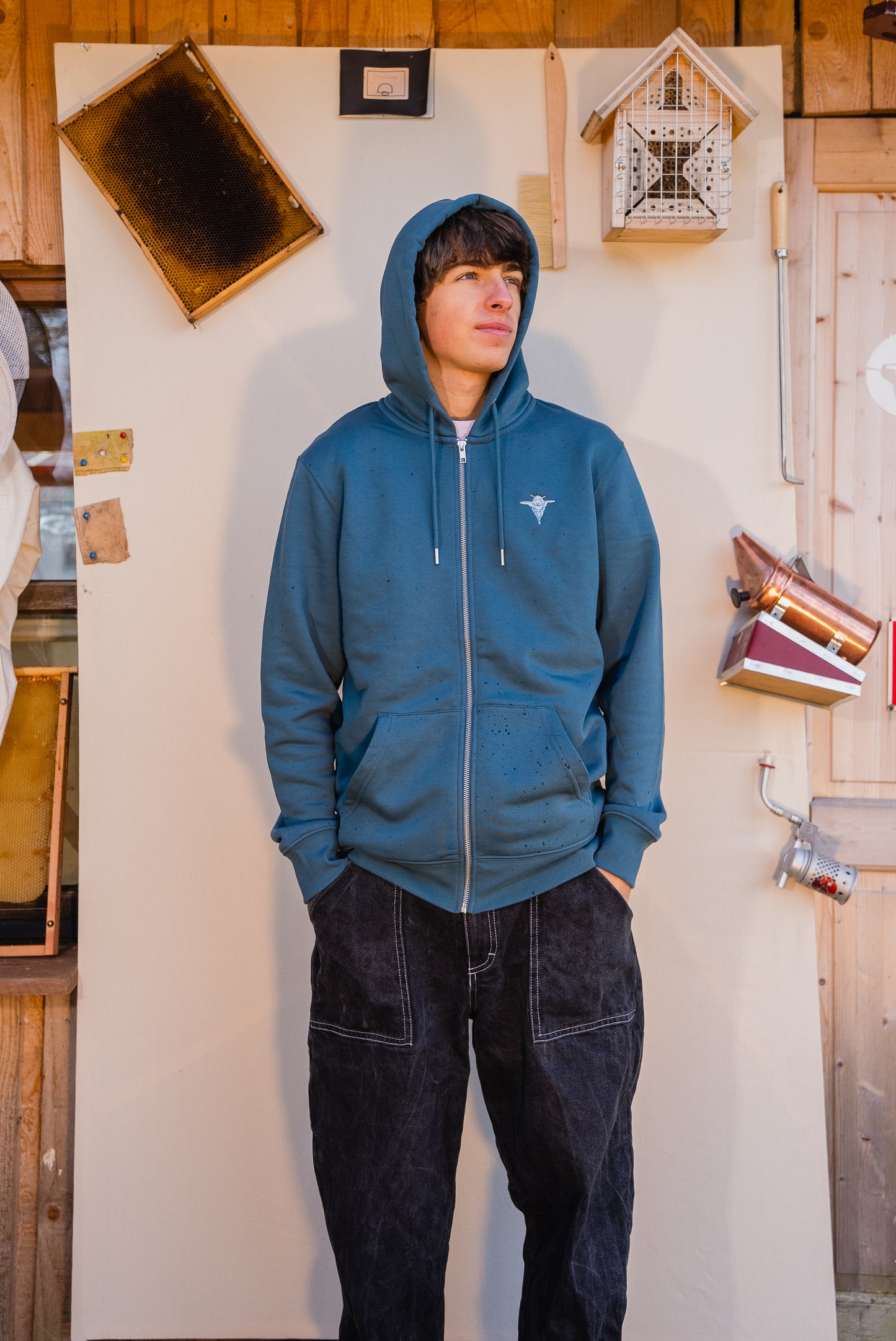 BEESTEEZ - Zipper Hoodie Blau