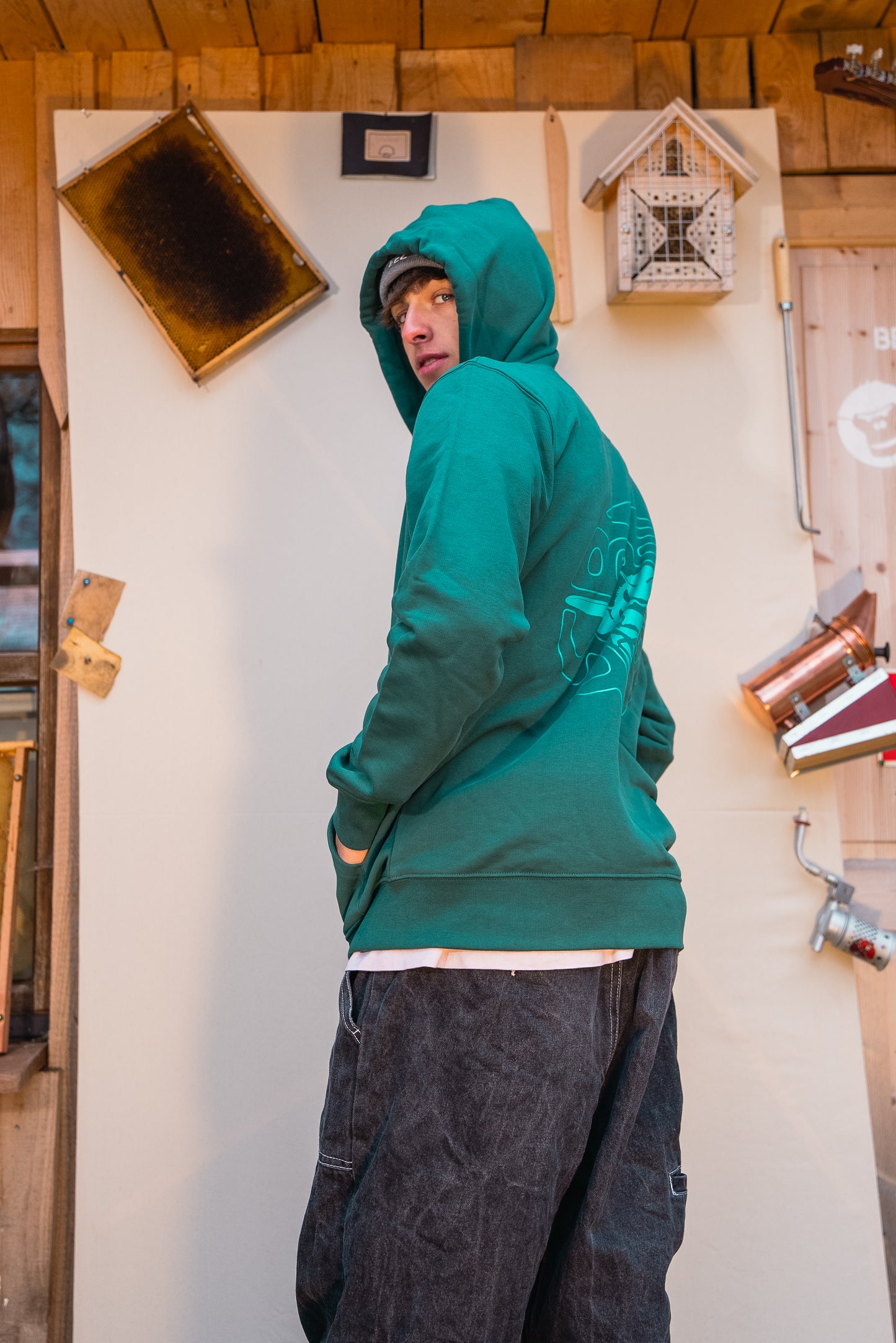 BEESTEEZ - Zipper Hoodie Glazed Green